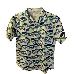 Sovereign Code‎ Lg Ocean Wave Tropical Men's Casual Button Down Shirt